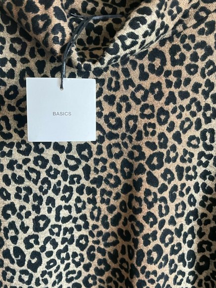 Zara Womens Turtleneck Long Sleeve Animal Print Pullover Top SZ S - Picture 5 of 8